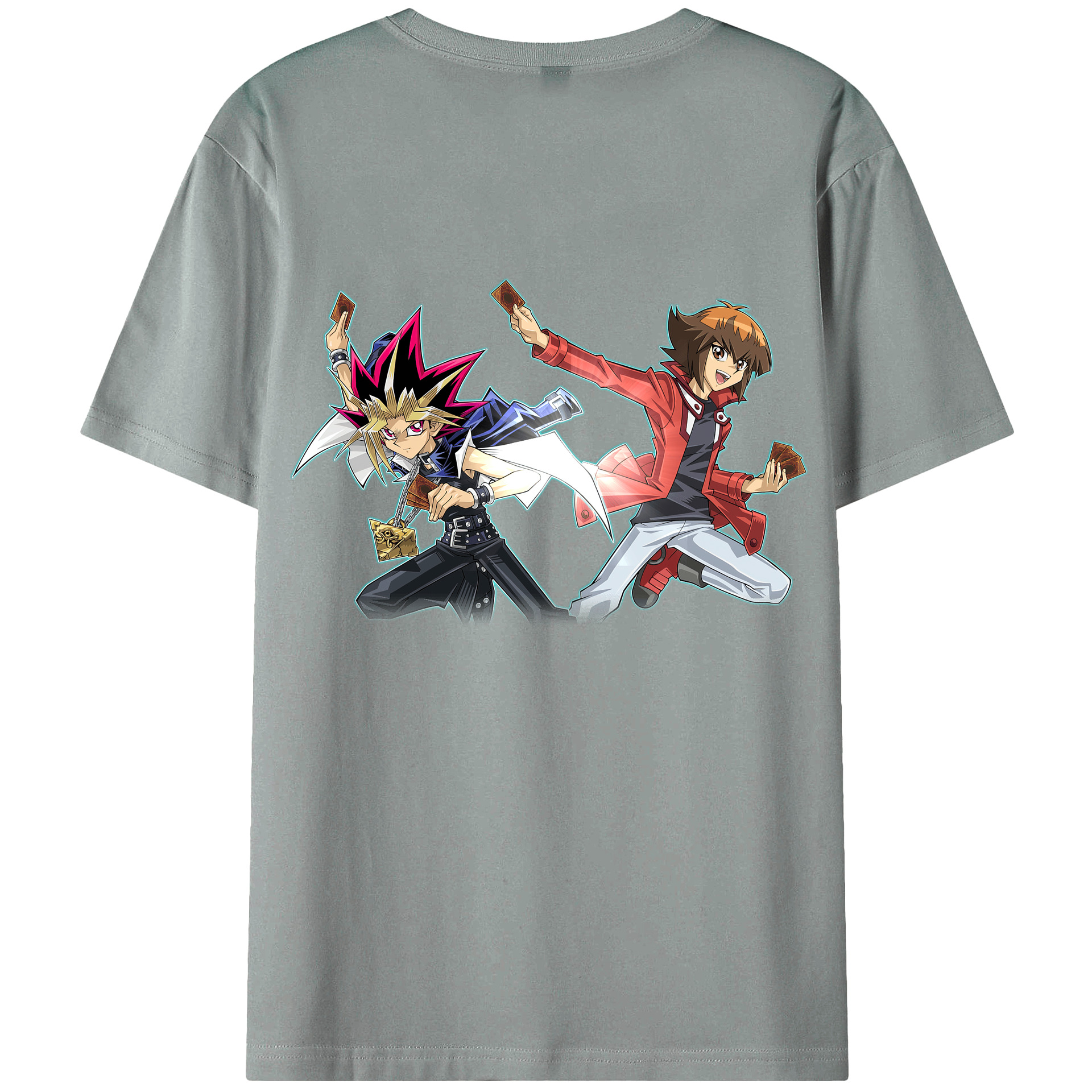 （画像用） 遊☆戯☆王 Yu-Gi-Oh! 綿100％ メンズ半袖Tシャツ（バックプリント） 通気性